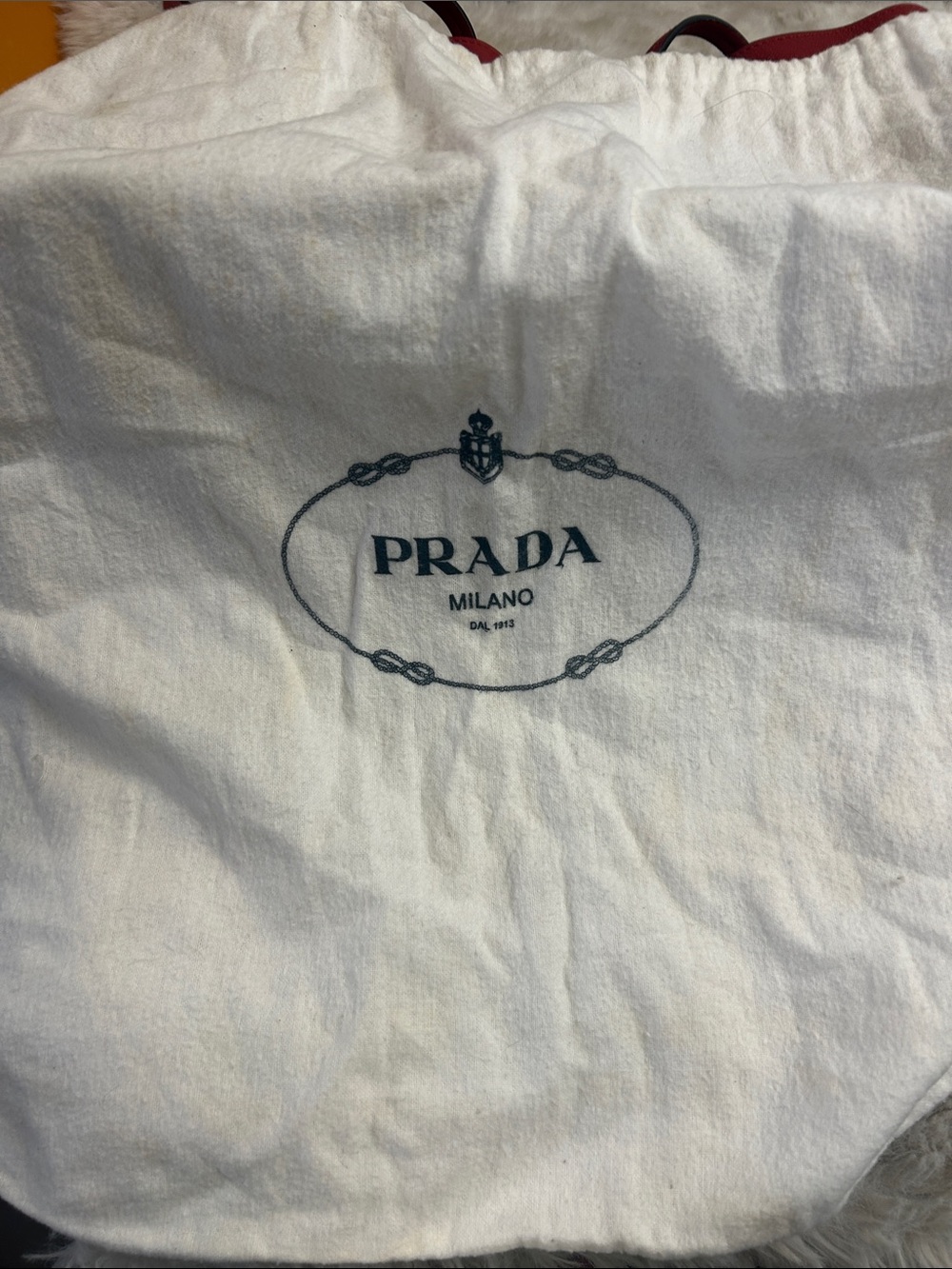 Prada Red Etiquette tote in Glacé calf leather GUC Retails $2200 with COA - Picture 17 of 17